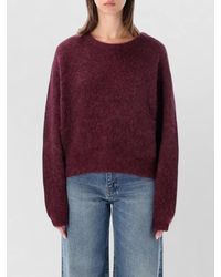 American Vintage - Alpaca-Blend Cropped Loose-Fit Crew-Neck Sweater - Lyst