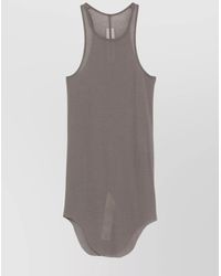 Rick Owens - Tank Top With Curved Hem And Racerback Design - Lyst