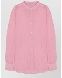 120% Lino - Linen Slim Fit Long Sleeve Shirt - Lyst
