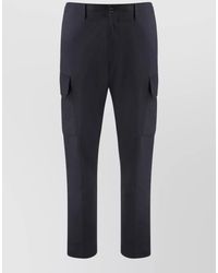 Paul Smith - Cotton Cargo Trousers Elastic Waist Pockets - Lyst
