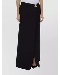 Valentino Garavani - Silk Wool Wrap Maxi Skirt - Lyst
