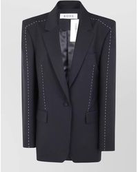 Rohe - Tailored Blazer Contrast Stitching Notched Lapel - Lyst