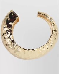 Self-Portrait - Asymmetrical Hammered Metal Open Cuff Bracelet - Lyst