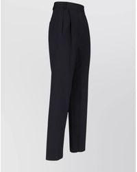 Frankie Shop - Straight Trousers Pleated Belt Loops Pockets - Lyst