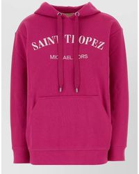Michael Kors - Cotton Hooded Sweatshirt Kangaroo Pocket - Lyst