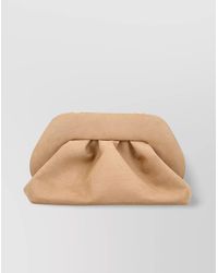 THEMOIRÈ - Suede Eco Shoulder Bag With Detachable Strap And Pleated Design - Lyst
