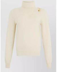 Alberta Ferretti - Cashmere Silk Virgin Wool Slim-Fit High-Neck Sweater - Lyst