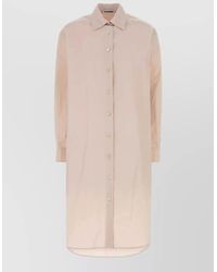Jil Sander - Poplin Shirt Dress Longline Design - Lyst