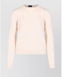 Drumohr - Timeless Crewneck Sweater With Ribbed Details - Lyst