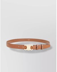 Celine - Adjustable Double Loop Leather Belt - Lyst