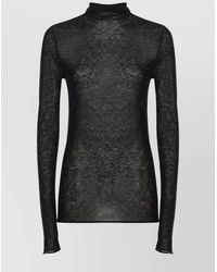 Pinko - Wool Sequin Turtleneck Long-Sleeve Knitted Top - Lyst