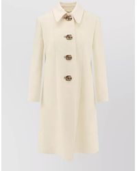 Gucci - Wool Crepe Single-Breasted Fitted Coat - Lyst