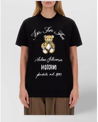 Moschino - Logo Crew Neck Graphic Print T-Shirt - Lyst