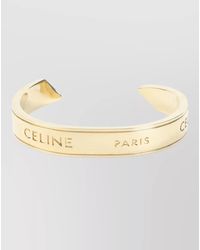 Celine - Small Knotted Brass Open Cuff Bracelet - Lyst