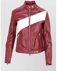 LA ROSE - Bomber Jacket Color Block High Collar - Lyst