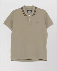 Vivienne Westwood - Striped Cotton Short-Sleeve Polo Shirt - Lyst