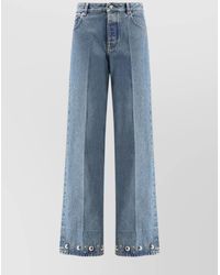 Valentino - High-Rise Straight-Leg Jeans - Lyst
