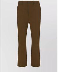 Saint Laurent - Cotton Straight-Leg Trousers - Lyst