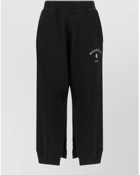 MM6 by Maison Margiela - Logo Print Cotton Split Sweatpants - Lyst