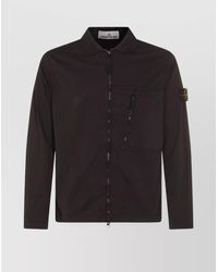 Tシャツ・カットソー STONE  Overshirt with chest pocket and two-way zip Stone Island Cotton Zipper Overshirt | Casual Shirts | Harry