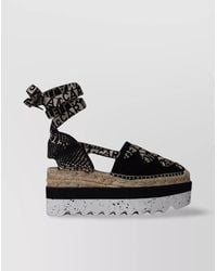 Stella McCartney - Organic Cotton Gaia Platform Espadrilles - Lyst