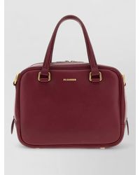 Jil Sander - Small Leather Vision Tote Bag Top Handles - Lyst
