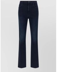 Mother - Denim Mid-Rise Straight-Leg Jeans - Lyst