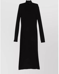 Norma Kamali - Turtleneck Dress Long Sleeves Midi Length - Lyst