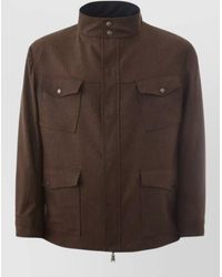 Lardini - Wool Single-Breasted Field Jacket - Lyst