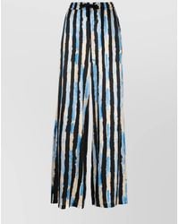 Pinko - Trousers With Striped Pattern And Drawstring Waist - Lyst