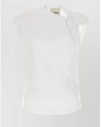 Isabel Marant - Organic Cotton Ribbed Crew-Neck Asymmetric Sleeveless Cutout T-Shirt - Lyst