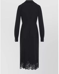 Alberta Ferretti - Tropical Midi Shirt Dress Fluid Wrap - Lyst