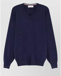 Brunello Cucinelli - Cashmere V-Neck Long-Sleeve Regular-Fit Sweater - Lyst
