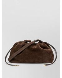 Marella - Suede Shoulder Bag Adjustable Strap Hardware - Lyst