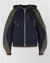 Sacai - Hooded Cotton Blend Knit Zip Pocket - Lyst