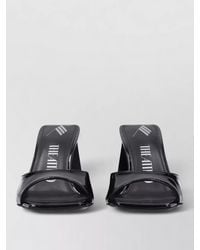 The Attico - Patent Leather Square-Toe Block-Heel Mules - Lyst