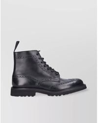 Tricker's - Chunky Sole Ankle Boots With Brogue Detailing - Lyst