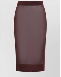 Saint Laurent - High-Waisted Viscose Midi Skirt - Lyst