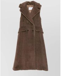Max Mara - Teddy Sleeveless Long Double-Breasted Coat - Lyst