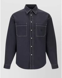 Fendi - Ff Selleria Logo Shirt Long Sleeves Pockets - Lyst