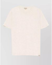 Woolrich - Short Sleeve Cotton Linen Knit T Shirt - Lyst