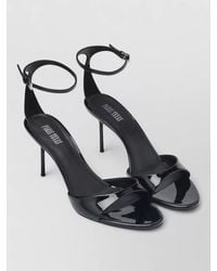 Paris Texas - Open Toe Patent Finish Heeled Sandals - Lyst
