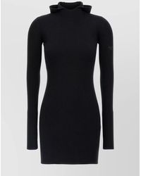Fendi - Hooded Dress With Fitted Silhouette And High Neckline - Lyst