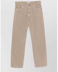 Emporio Armani - Wide Leg Cotton Corduroy Five Pocket Jeans - Lyst