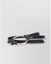 Ann Demeulemeester Monna 35Cm Belt With Double Rings in