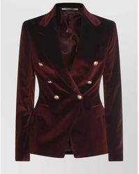 Tagliatore - Double-Breasted Velvet Blazer-Tone Buttons - Lyst