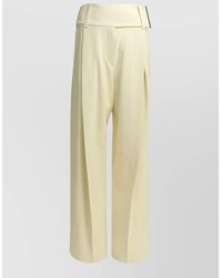 Sportmax - Tailored Trousers Pleated Front Wide Waistband - Lyst