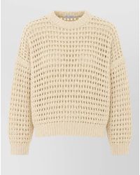 Brunello Cucinelli - Sequin-Embellished Open-Knit Wool-Silk Sweater - Lyst