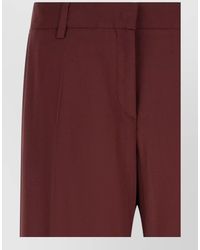Alberto Biani - Wide Leg Pants Belt Loops Side Pockets - Lyst