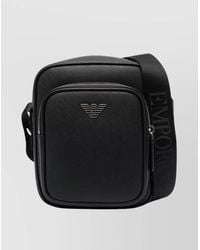 Emporio Armani - Leather Logo-Plaque Crossbody Bag - Lyst